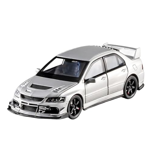 1 32 Für Mitsubishis Lancer Evolution Legierung Sportwagen Modell Druckguss Metall Spielzeug Fahrzeuge Auto Modell Simulation Sound Licht Druckgussmodelle Motorfahrzeuge(Silber) von DUEVEL