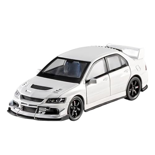 1 32 Für Mitsubishis Lancer Evolution Legierung Sportwagen Modell Druckguss Metall Spielzeug Fahrzeuge Auto Modell Simulation Sound Licht Druckgussmodelle Motorfahrzeuge(White) von DUEVEL