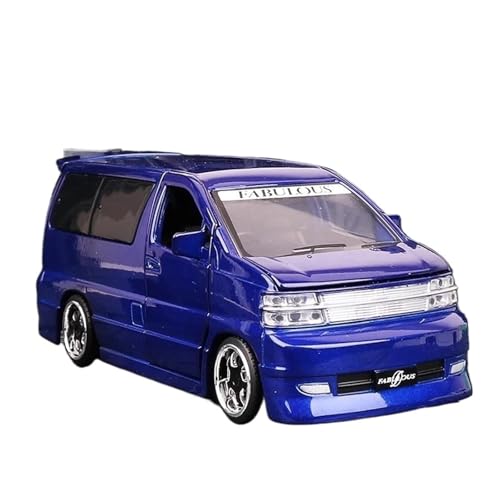 1 32 Für Nissan Elgrand Fabulous MPV Legierungsauto-Druckguss-Metal lspielzeugau Simulation Sound Und Licht Erwachsenenkollektion Druckgussmodelle Motorfahrzeuge(Blau) von DUEVEL
