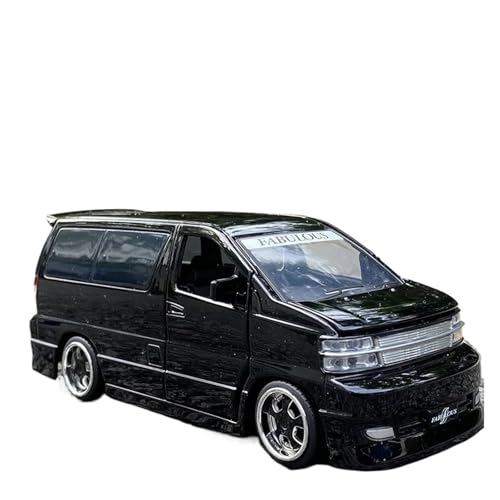1 32 Für Nissan Elgrand Fabulous MPV Legierungsauto-Druckguss-Metal lspielzeugau Simulation Sound Und Licht Erwachsenenkollektion Druckgussmodelle Motorfahrzeuge(Schwarz) von DUEVEL