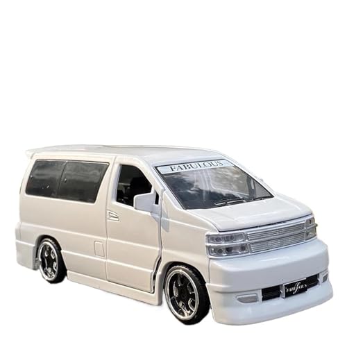 1 32 Für Nissan Elgrand Fabulous MPV Legierungsauto-Druckguss-Metal lspielzeugau Simulation Sound Und Licht Erwachsenenkollektion Druckgussmodelle Motorfahrzeuge(White) von DUEVEL