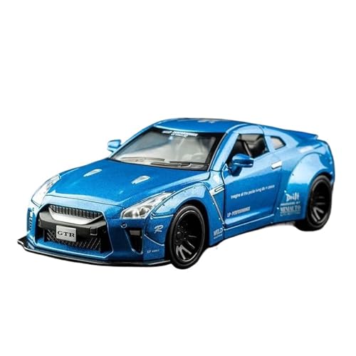 1 32 Für Nissan GTR R35 Rennen Legierung Auto Modell Druck Druck Fahrzeuge Spielzeug Autos Geschenke Junge Spielzeug Hause Dekoration Druckgussmodelle Motorfahrzeuge(Blau) von DUEVEL