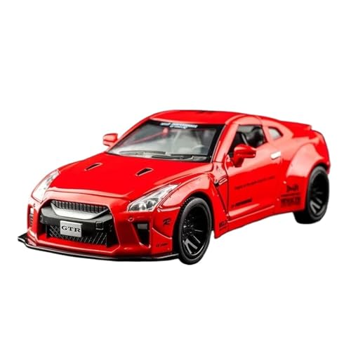 1 32 Für Nissan GTR R35 Rennen Legierung Auto Modell Druck Druck Fahrzeuge Spielzeug Autos Geschenke Junge Spielzeug Hause Dekoration Druckgussmodelle Motorfahrzeuge(Rot) von DUEVEL