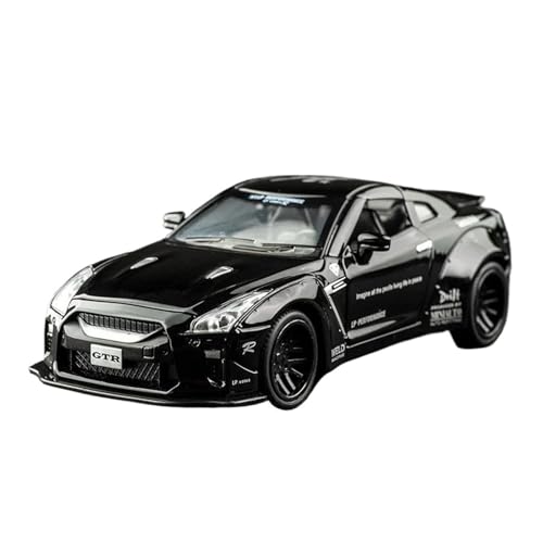 1 32 Für Nissan GTR R35 Rennen Legierung Auto Modell Druck Druck Fahrzeuge Spielzeug Autos Geschenke Junge Spielzeug Hause Dekoration Druckgussmodelle Motorfahrzeuge(Schwarz) von DUEVEL