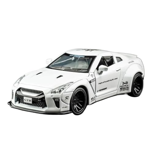 1 32 Für Nissan GTR R35 Rennen Legierung Auto Modell Druck Druck Fahrzeuge Spielzeug Autos Geschenke Junge Spielzeug Hause Dekoration Druckgussmodelle Motorfahrzeuge(White) von DUEVEL