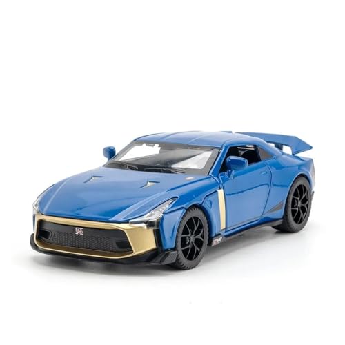 1 32 Für Nissan GTR50 Maßstab Druckguss-Simulatorauto Metall Sportwagen Legierung Spielzeugauto Erwachsenenkollektion Druckgussmodelle Motorfahrzeuge(Blau) von DUEVEL