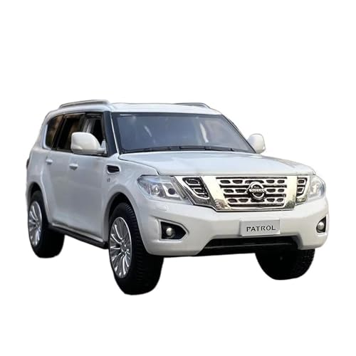 1 32 Für Nissan Patrol SUV Legierung Auto Modell Diecast Metall Spielzeug Fahrzeuge Sound Und Licht Auto Modell Sammlung Druckgussmodelle Motorfahrzeuge(White) von DUEVEL