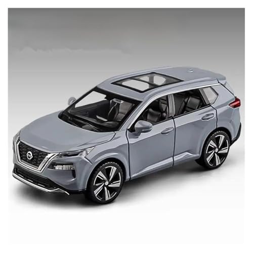 1 32 Für Nissan X-Trail SUV Legierung Auto Diecast Metall Geländewagen Auto Modell Simulation Sound Und Licht Spielzeug Druckgussmodelle Motorfahrzeuge(Gray) von DUEVEL
