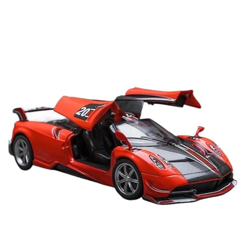 1 32 Für Pagani Huayra BC Aluminium Sportwagenmodell, Metall, Mit Klang Und Licht, Sammlungsmodell Für Kinder Druckgussmodelle Motorfahrzeuge(Rot) von DUEVEL