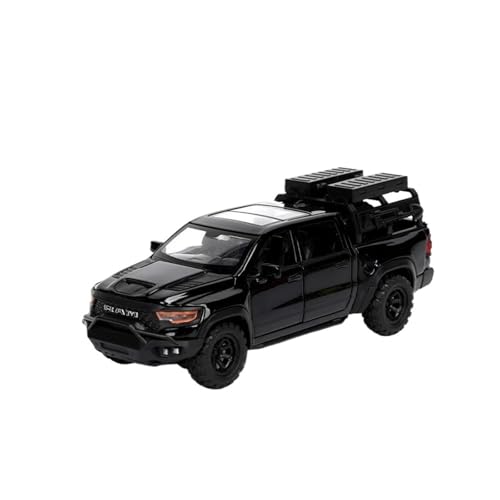 1 32 Für RAM Mammoth Pickup SUV Druckguss Metall Modell Auto Spielzeug Zurückziehen Sound Und Licht Druckgussmodelle Motorfahrzeuge(Black Box) von DUEVEL