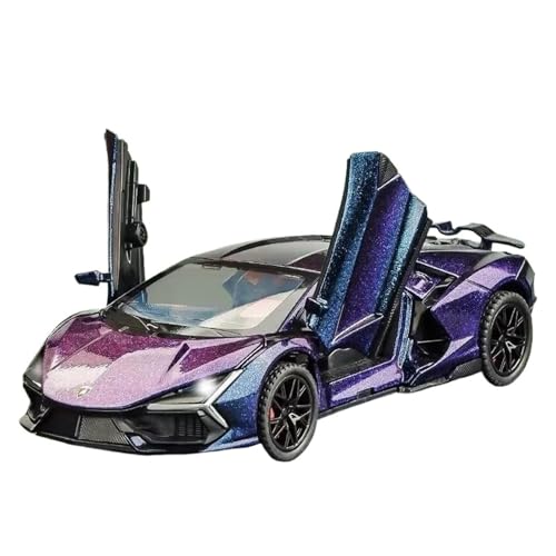 1 32 Für Revuelto Alloy Sports Diecast Metal Racing Vehicles Model Simulation Sound and Light Collection Toy Druckgussmodelle Motorfahrzeuge(Purple) von DUEVEL