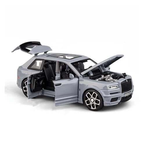 1 32 Für Rolls Royce Cullinan SUV Legierung Auto Modell Diecast Metall Spielzeug Fahrzeuge Sound Und Licht Auto Modell Druckgussmodelle Motorfahrzeuge(Gray) von DUEVEL