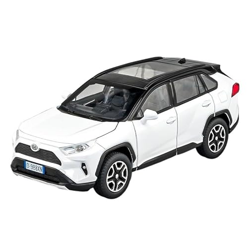 1 32 Für Rongfang RAV4 Legierterauto -Modell Simulation SUV Crossover Boy Toy Car Collection Display Dekorationen Druckgussmodelle Motorfahrzeuge(White) von DUEVEL