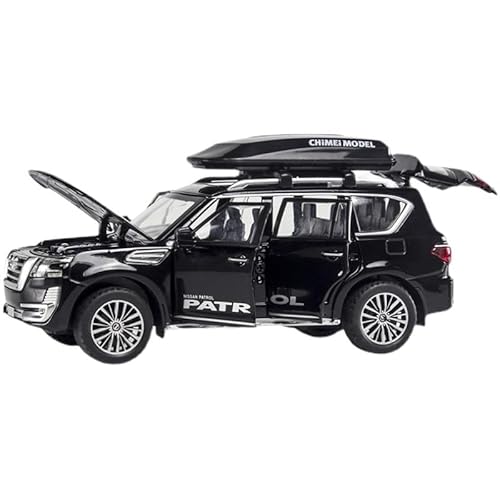 1 32 Für Skala Sterben Metall Sechs Tür Nissan Nissan Touareg Alloy Modell Reise Offroad Car Ornamente Sammlung Druckgussmodelle Motorfahrzeuge(Schwarz) von DUEVEL