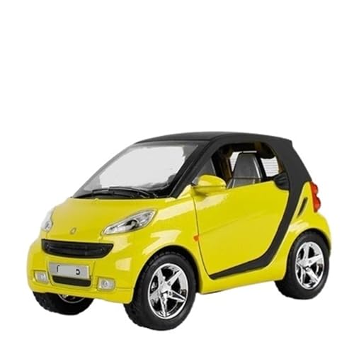 1 32 Für Smart Alloy Car Model Hochdetailliertes Diecast-Metallspielzeug Mit Sound Light Miniatur-Simulationsauto Druckgussmodelle Motorfahrzeuge(Yellow) von DUEVEL
