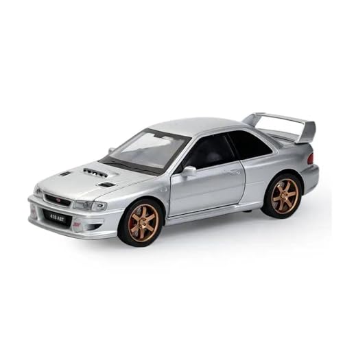 1 32 Für Subaru Impreza STI WRX Legierung Auto Sound Und Licht Zurückziehen Kinder Spielzeug Sammlerstücke Druckgussmodelle Motorfahrzeuge(Gray) von DUEVEL