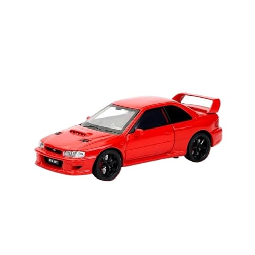 1 32 Für Subaru Impreza STI WRX Legierung Auto Sound Und Licht Zurückziehen Kinder Spielzeug Sammlerstücke Druckgussmodelle Motorfahrzeuge(Rot) von DUEVEL