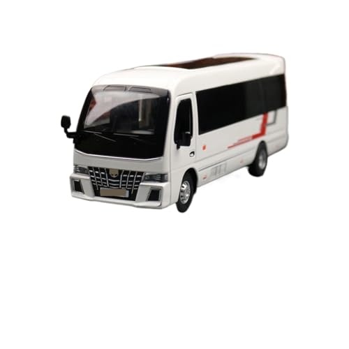 1 32 Für Toyota Coaster Coach Legacy Bus Spielzeugauto Sammlung Modell Miniatur Legierung Modellauto Bring Back Force Druckgussmodelle Motorfahrzeuge(White) von DUEVEL