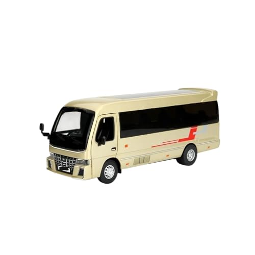 1 32 Für Toyota Coaster Coach Lexury Bus Alphard MPV Spielzeugauto Modell Diecast Van Miniatur Mit Pull Back Collection Druckgussmodelle Motorfahrzeuge(Gold) von DUEVEL