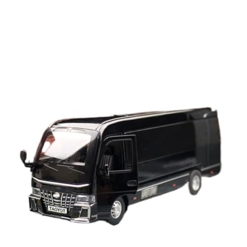 1 32 Für Toyota Coaster Coach Lexury Bus Alphard MPV Spielzeugauto Modell Diecast Van Miniatur Mit Pull Back Collection Druckgussmodelle Motorfahrzeuge(Schwarz) von DUEVEL