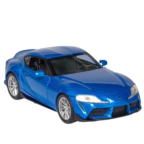 1 32 Für Toyota GR Supra Druckguss-Legierung Automodell Hochsimulation Metallspielzeug Mit Sound- Und Licht-Pullback-Kollektion Geschenk Druckgussmodelle Motorfahrzeuge(Blau) von DUEVEL