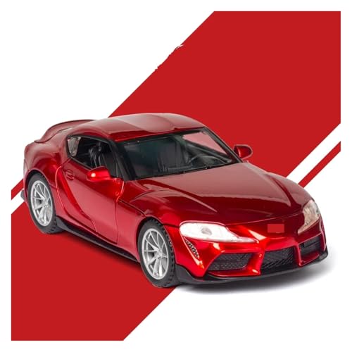 1 32 Für Toyota GR Supra Druckguss-Legierung Automodell Hochsimulation Metallspielzeug Mit Sound- Und Licht-Pullback-Kollektion Geschenk Druckgussmodelle Motorfahrzeuge(Rot) von DUEVEL