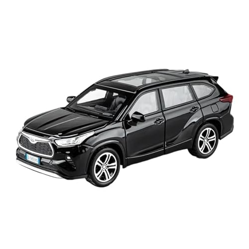 1 32 Für Toyota Highlander High Simulation Collection Modellauto Aus Druckgussmetalllegierung Mit Sound- Und Licht-Zurückziehspielzeug Druckgussmodelle Motorfahrzeuge(Schwarz) von DUEVEL