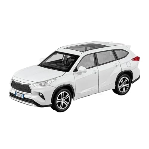 1 32 Für Toyota Highlander High Simulation Collection Modellauto Aus Druckgussmetalllegierung Mit Sound- Und Licht-Zurückziehspielzeug Druckgussmodelle Motorfahrzeuge(White) von DUEVEL