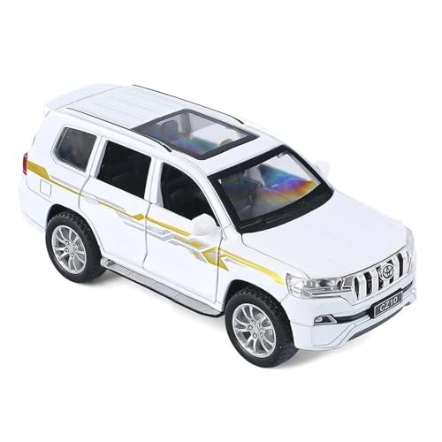 1 32 Für Toyota Land Cruiser Prado Legierung Metall Auto Modell Spielzeug Mit Pull Back Begrenzte Sammlungen Dekorationen Druckgussmodelle Motorfahrzeuge(White) von DUEVEL