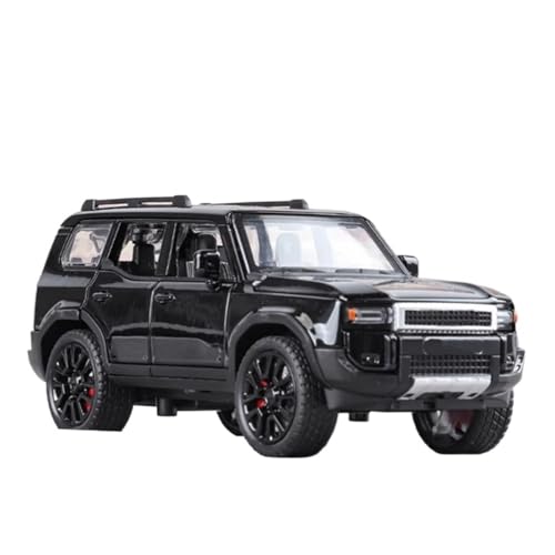 1 32 Für Toyota Prado Land Cruiser Legierung Auto Modell Druckguss Metall Geländewagen SUV Modell Simulation Sound Und Licht Spielzeug Druckgussmodelle Motorfahrzeuge(Schwarz) von DUEVEL