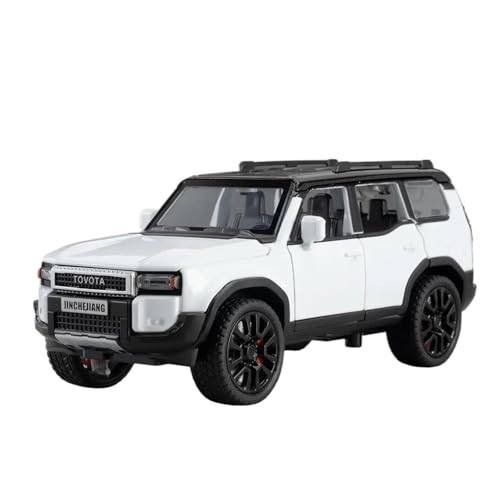 1 32 Für Toyota Prado Legierung Off-Road SUV Diecast Metall Legierung Modell Auto Sound Licht Sammlung Hause Dekoration Druckgussmodelle Motorfahrzeuge(White) von DUEVEL
