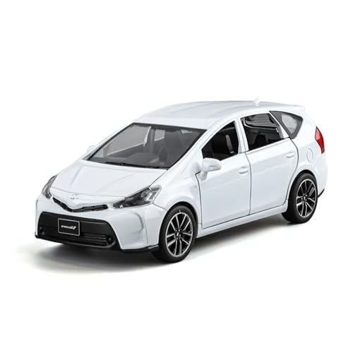 1 32 Für Toyota Prius Legierung Automodell Hochsimulation Diecast Metall Spielzeugfahrzeuge Sound Und Licht Desktop Ornamente Sammlung Druckgussmodelle Motorfahrzeuge(White) von DUEVEL