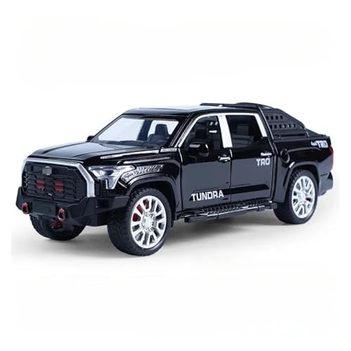 1 32 Für Toyota Tundra Legierung Diecast Modell Spielzeug Sound Licht Türen Geöffnet Zurückziehen Stoßdämpfung Geländewagen Druckgussmodelle Motorfahrzeuge(Schwarz) von DUEVEL