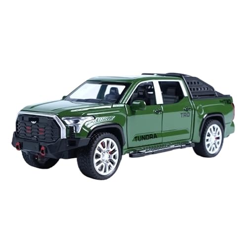 1 32 Für Toyota Tundra Pickup Automodell Druckguss-Spielzeug Aus Metall Geländewagen Automodellsimulation Fortgeschrittenes Automodell Druckgussmodelle Motorfahrzeuge(Grün) von DUEVEL