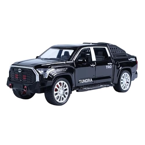 1 32 Für Toyota Tundra Pickup Automodell Druckguss-Spielzeug Aus Metall Geländewagen Automodellsimulation Fortgeschrittenes Automodell Druckgussmodelle Motorfahrzeuge(Schwarz) von DUEVEL