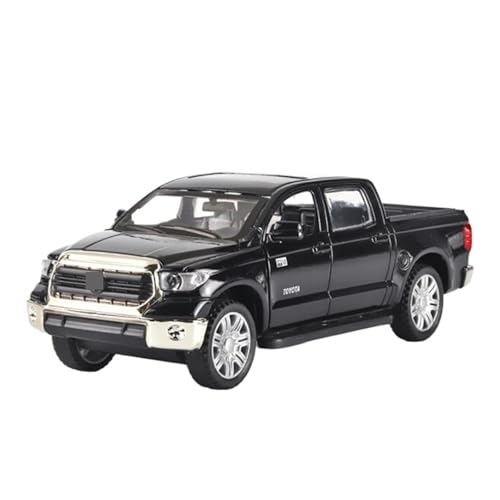 1 32 Für Toyota Tundra Pickup Legierung Automodell Druckguss Metall Geländewagen Modell Simulation Sound Und Licht Spielzeug Druckgussmodelle Motorfahrzeuge(Schwarz) von DUEVEL