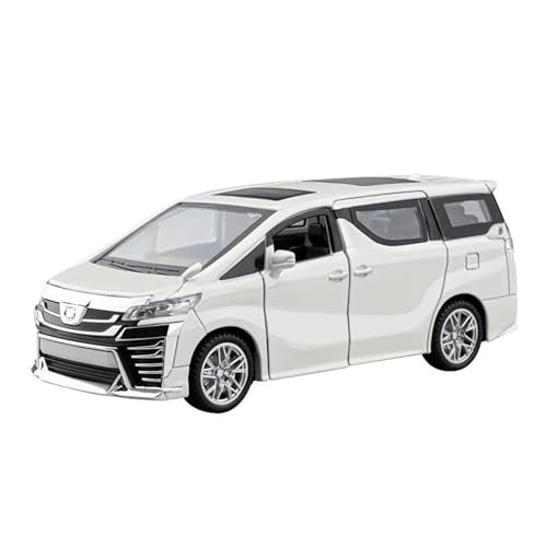 1 32 Für Toyota VELLFIRE Alphard MPV Legierung Automodell Druckguss Metallfahrzeuge Modell Sound Und Licht Hohe Simulation Spielzeug Druckgussmodelle Motorfahrzeuge(White) von DUEVEL