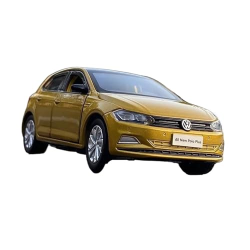 1 32 Für VW Polo Legierung Auto Modell Diecast Spielzeug Fahrzeuge Metall Spielzeug Auto Modell Simulation Miniatur Spielzeug Geschenk Druckgussmodelle Motorfahrzeuge(Yellow) von DUEVEL