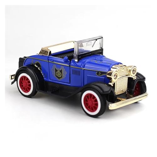 1 32 Für Vintage Car Diecast Metal Vehicle Cabrio FT Pull Back Small Car Simulation CollectionToys Druckgussmodelle Motorfahrzeuge(Blau) von DUEVEL