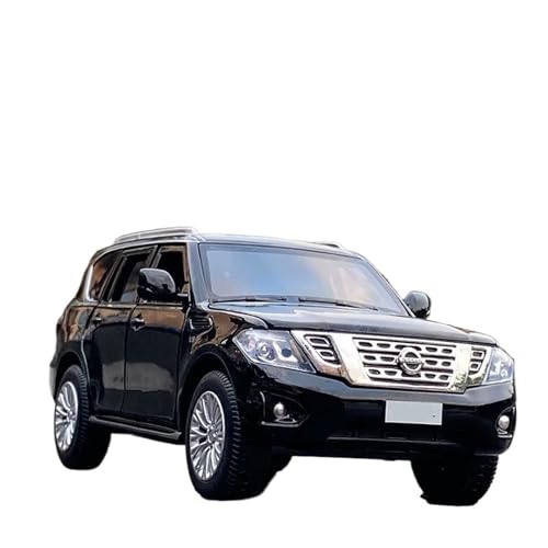 1 32 für Nissan Patrol SUV Legierung Automodell Druckguss & Spielzeug Metallfahrzeuge Automodell Hohe Simulation Druckgussmodelle Motorfahrzeuge(Schwarz) von DUEVEL