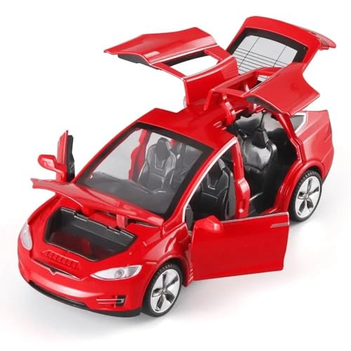 1 32 für Tesla 2023MODEL X Legierung Auto Modell Diecasts Spielzeug Fahrzeuge Serie von Sammler Ornamente Druckgussmodelle Motorfahrzeuge(Rot) von DUEVEL