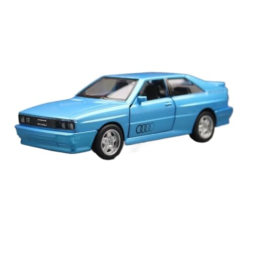 1 36 Für Audi Quattro Altes Automodell Miniatur Freilauf Pull Back Türen Zu Öffnende Druckguss Metallmodellsammlung Druckgussmodelle Motorfahrzeuge(Blau) von DUEVEL