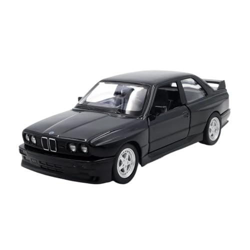 1 36 Für BMW M3 1987 Legierung Auto Modell Dekoration Stille Licht Spielzeug Druckguss Metall Legierung Modell Auto Spielzeug Sammlung Druckgussmodelle Motorfahrzeuge(Schwarz) von DUEVEL
