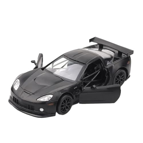 1 36 Für Chevrolet Corvette C6R Metall Replik Auto Modell Maßstab Diecast Fahrzeug Sammlung Home Interior Decor Spielzeug Druckgussmodelle Motorfahrzeuge(Matte Black) von DUEVEL