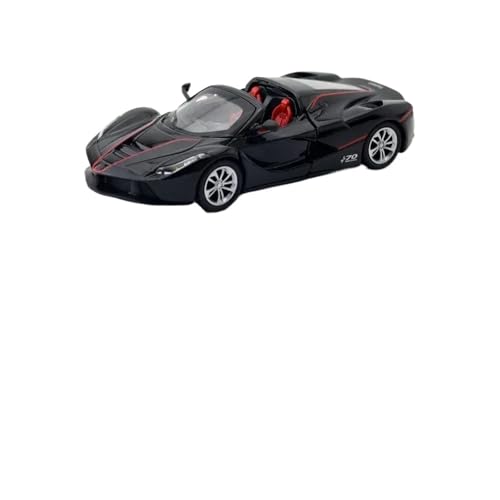 1 36 Für Ferraris LaFerrari Cabrio Spielzeugauto Aus Legierung Druckguss Spielzeugfahrzeuge Sound Und Licht Automodell Sammlungsauto Druckgussmodelle Motorfahrzeuge(Schwarz) von DUEVEL