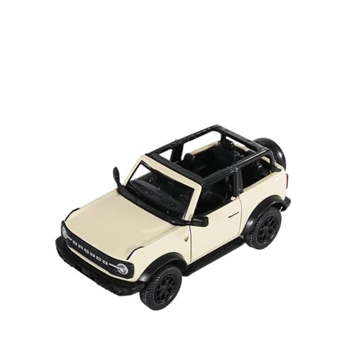 1 36 Für Ford Bronco SUV Offroad Hochnachahmung Legierung Automodell Autodekoration Sammlung Spielzeug Druckgussmodell Spielzeug Druckgussmodelle Motorfahrzeuge(Beige) von DUEVEL
