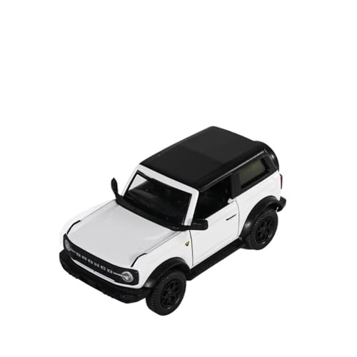 1 36 Für Ford Bronco SUV Offroad Hochnachahmung Legierung Automodell Autodekoration Sammlung Spielzeug Druckgussmodell Spielzeug Druckgussmodelle Motorfahrzeuge(White) von DUEVEL