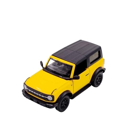 1 36 Für Ford Bronco SUV Offroad Hochnachahmung Legierung Automodell Autodekoration Sammlung Spielzeug Druckgussmodell Spielzeug Druckgussmodelle Motorfahrzeuge(Yellow) von DUEVEL