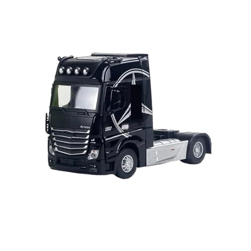 1 36 Für Mercedes-Benz ACIROS LKW Hochsimulation Druckguss-Metalllegierung Modellauto Sound Pull Back Collection Spielzeug Druckgussmodelle Motorfahrzeuge(Schwarz) von DUEVEL