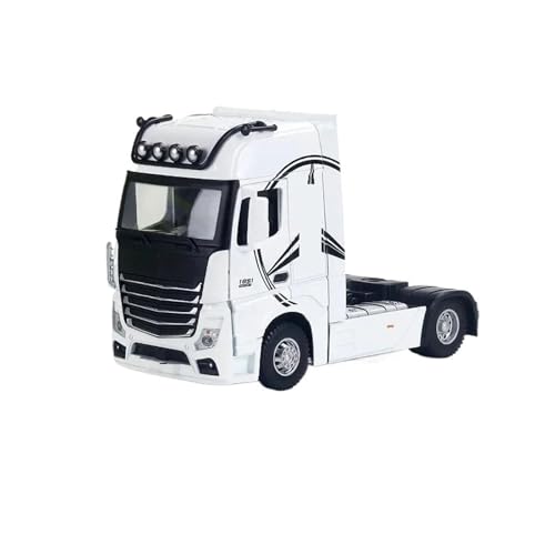 1 36 Für Mercedes-Benz ACIROS LKW Hochsimulation Druckguss-Metalllegierung Modellauto Sound Pull Back Collection Spielzeug Druckgussmodelle Motorfahrzeuge(White) von DUEVEL